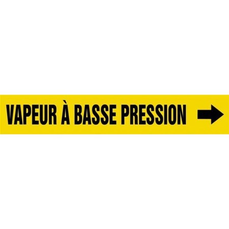 Accuform FRENCH PIPE MARKER VAPEUR  BASSE CRPK499STF CRPK499STF